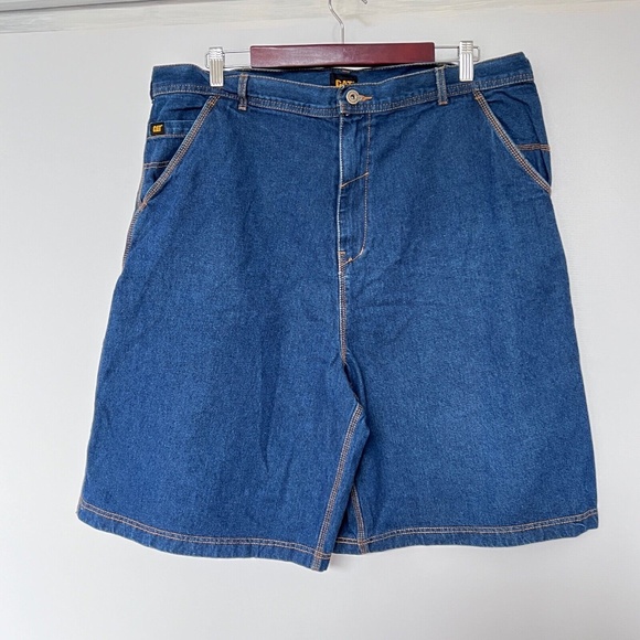 Caterpillar Cat Shorts Workwear Carpenter Style Size 38 High Waist 100% Cotton - Picture 2 of 8